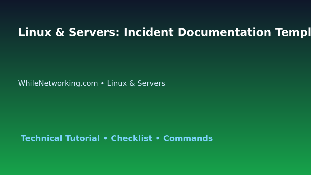 Linux & Servers: Incident Documentation Template for IT Professionals featured image