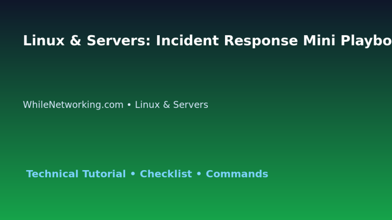 Linux & Servers: Incident Response Mini Playbook for IT Professionals featured image