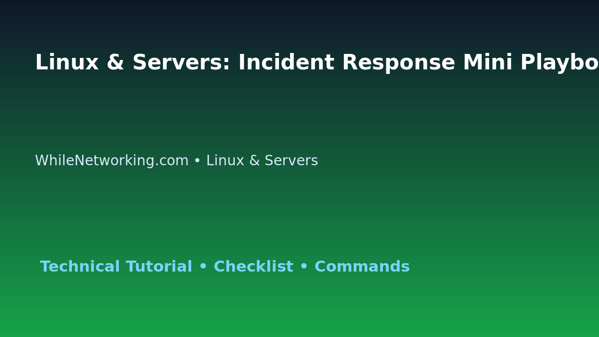 Linux & Servers: Incident Response Mini Playbook for IT Professionals featured image