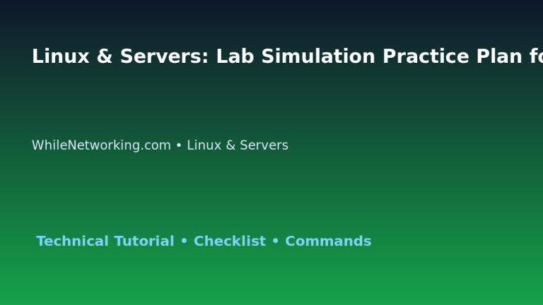 Linux & Servers: Lab Simulation Practice Plan for IT Professionals featured image