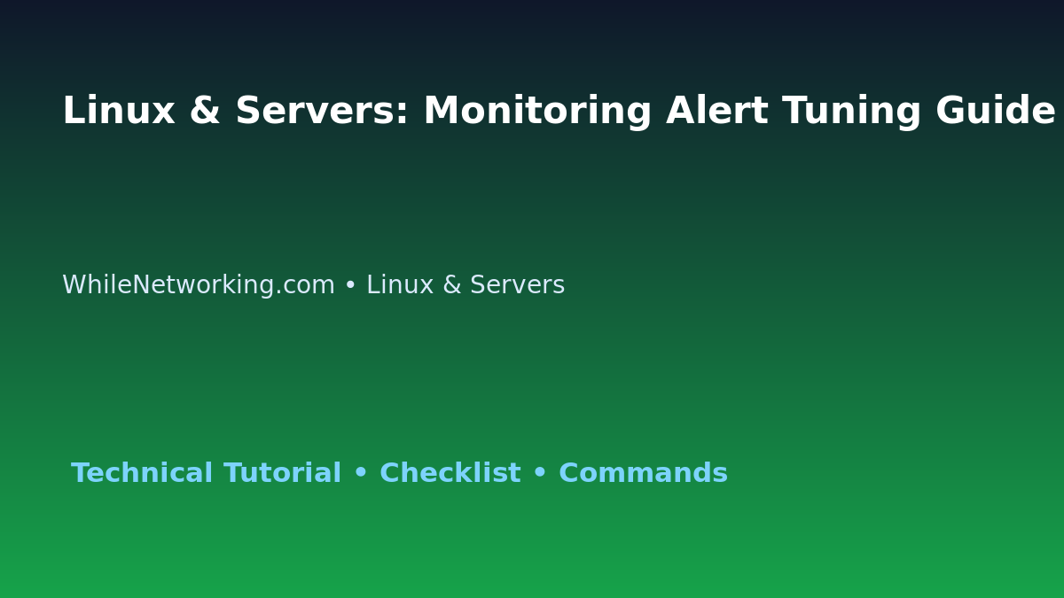Linux & Servers: Monitoring Alert Tuning Guide for IT Professionals featured image