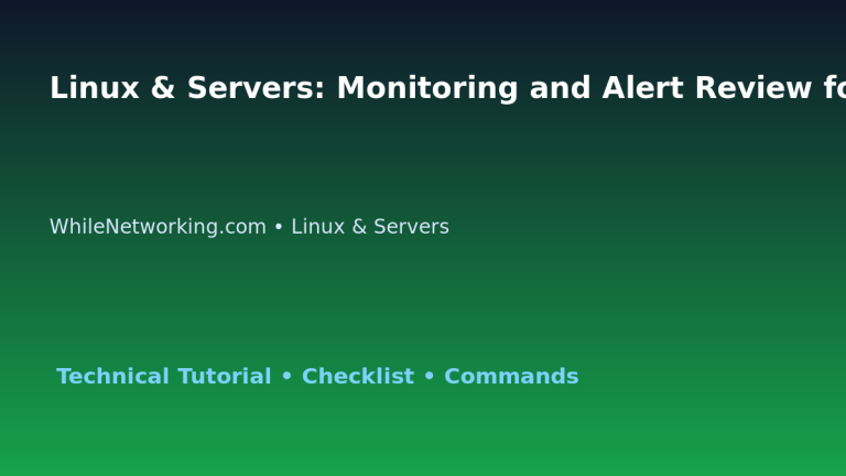 Linux & Servers: Monitoring and Alert Review for IT Professionals featured image