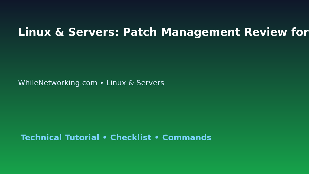 Linux & Servers: Patch Management Review for IT Professionals featured image