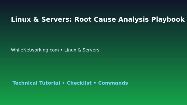 Linux & Servers: Root Cause Analysis Playbook for IT Professionals featured image