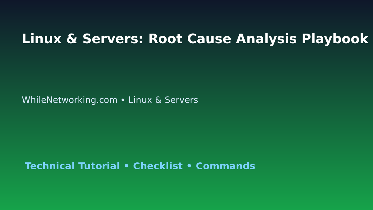 Linux & Servers: Root Cause Analysis Playbook for IT Professionals featured image