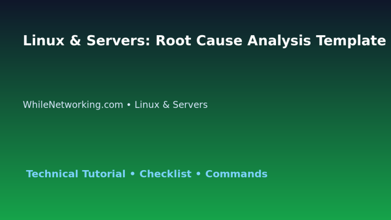 Linux & Servers: Root Cause Analysis Template for IT Professionals featured image