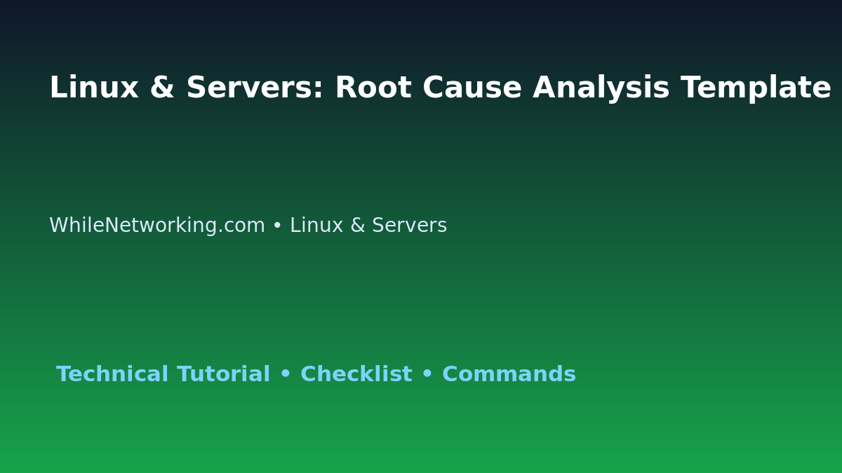 Linux & Servers: Root Cause Analysis Template for IT Professionals featured image
