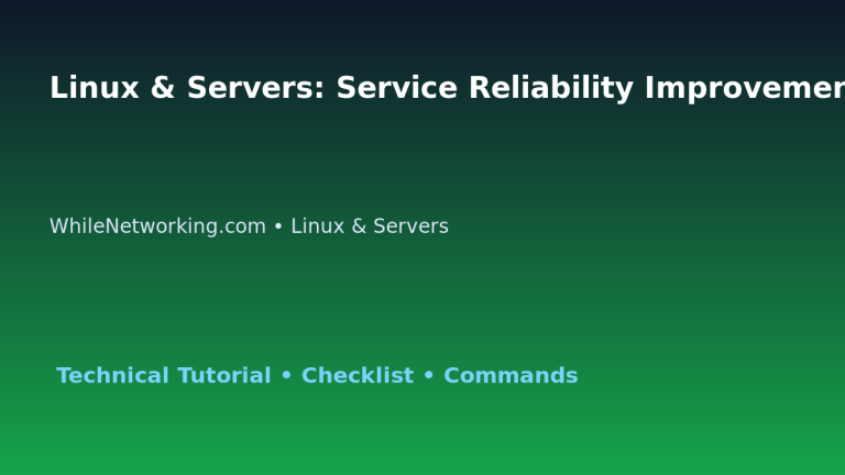 Linux & Servers: Service Reliability Improvement Plan for IT Professionals featured image