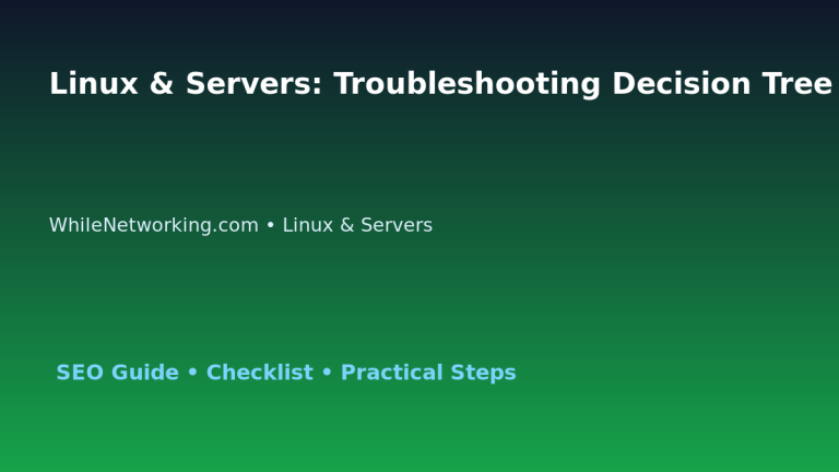 Linux & Servers: Troubleshooting Decision Tree for IT Professionals featured image
