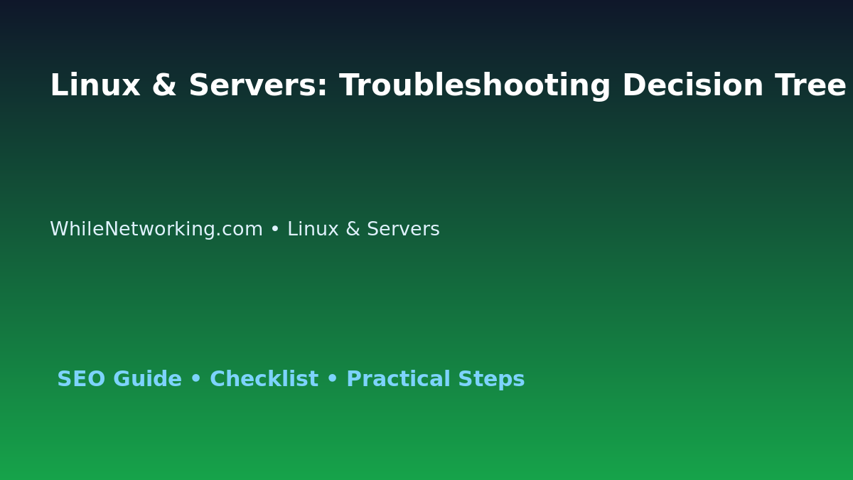 Linux & Servers: Troubleshooting Decision Tree for IT Professionals featured image