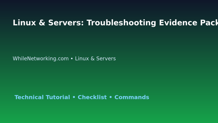Linux & Servers: Troubleshooting Evidence Pack for IT Professionals featured image