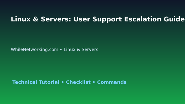 Linux & Servers: User Support Escalation Guide for IT Professionals featured image