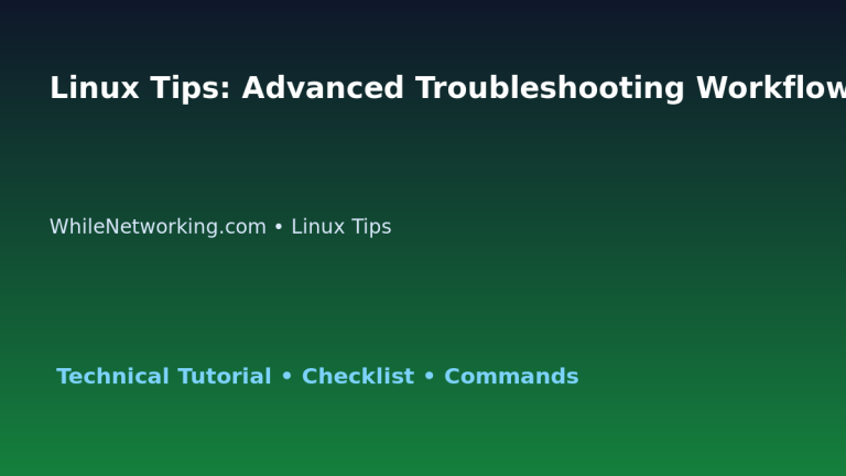 Linux Tips: Advanced Troubleshooting Workflow for IT Professionals featured image