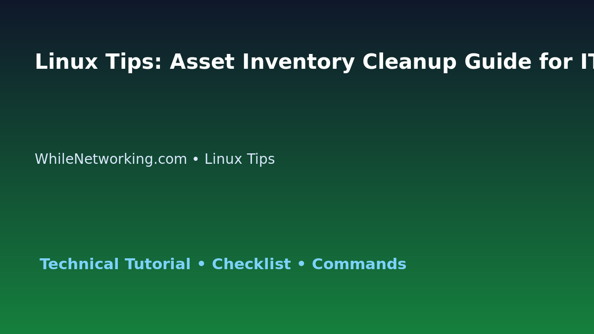 Linux Tips: Asset Inventory Cleanup Guide for IT Professionals featured image