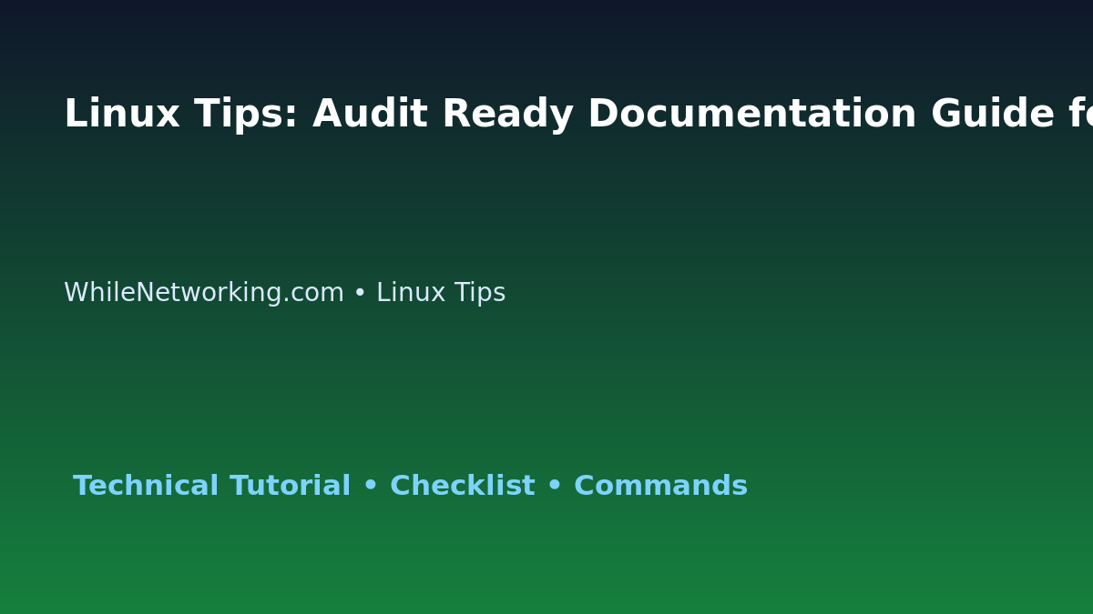 Linux Tips: Audit Ready Documentation Guide for IT Professionals featured image