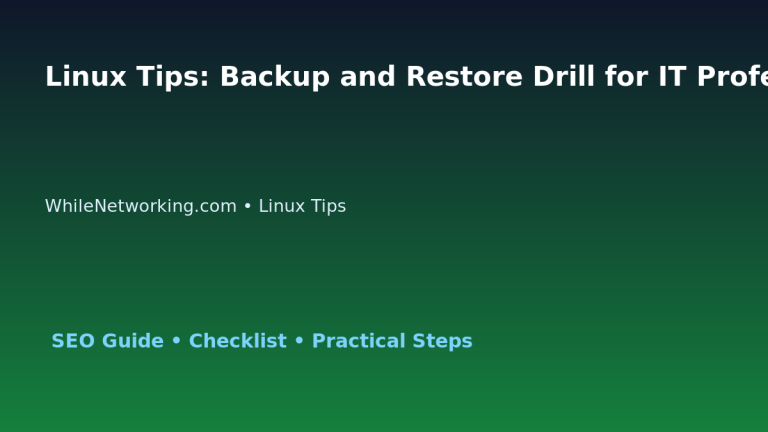 Linux Tips: Backup and Restore Drill for IT Professionals featured image