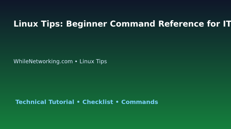 Linux Tips: Beginner Command Reference for IT Professionals featured image