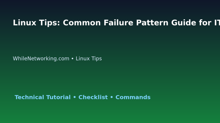 Linux Tips: Common Failure Pattern Guide for IT Professionals featured image