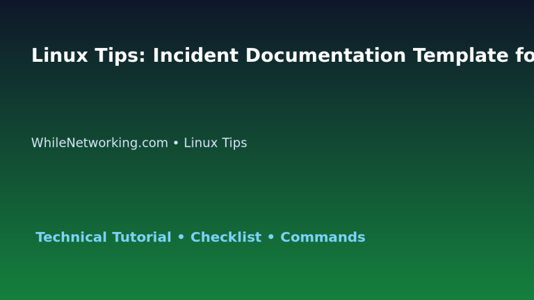 Linux Tips: Incident Documentation Template for IT Professionals featured image