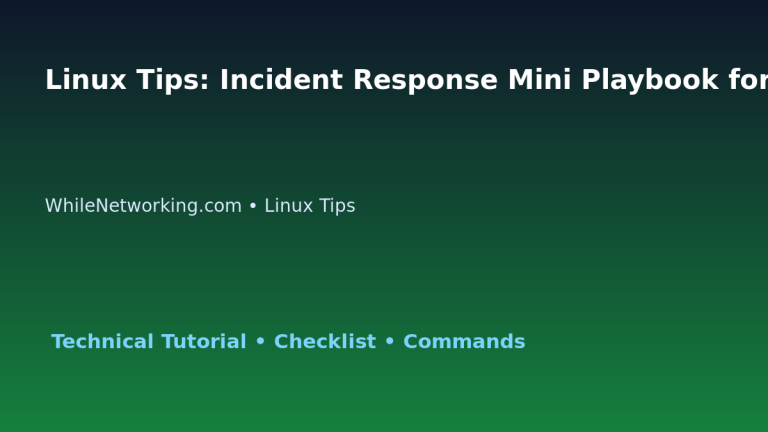 Linux Tips: Incident Response Mini Playbook for IT Professionals featured image