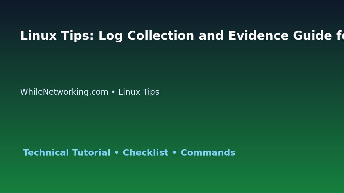 Linux Tips: Log Collection and Evidence Guide for IT Professionals featured image