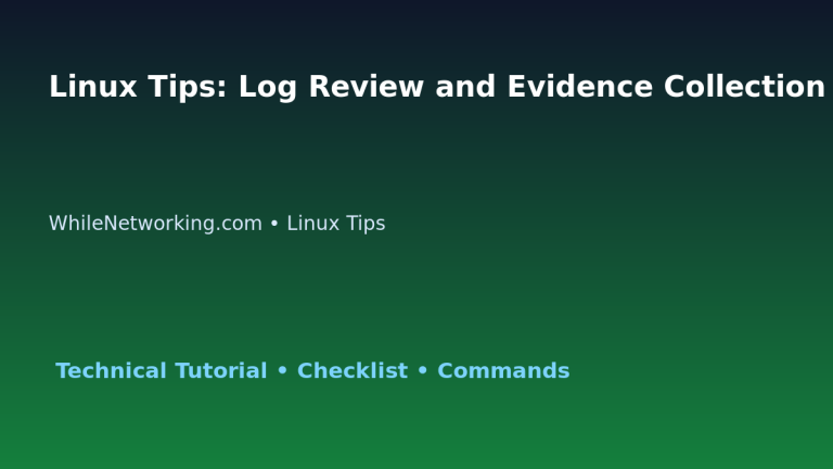 Linux Tips: Log Review and Evidence Collection for IT Professionals featured image