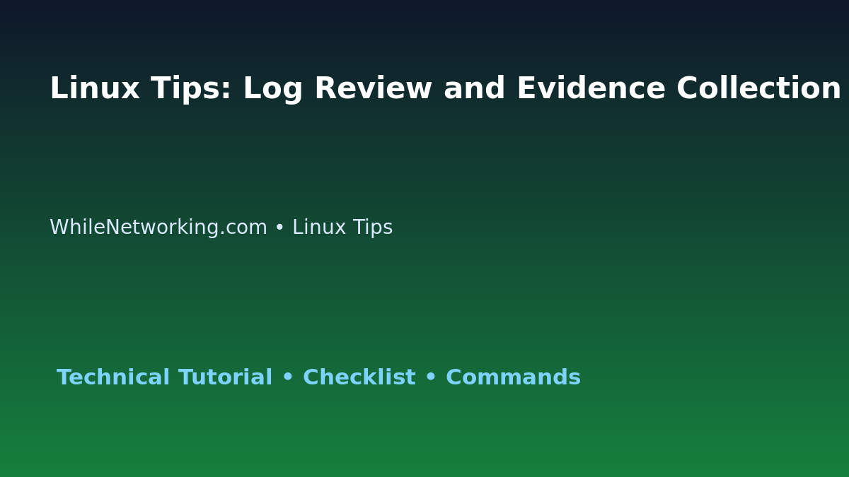 Linux Tips: Log Review and Evidence Collection for IT Professionals featured image