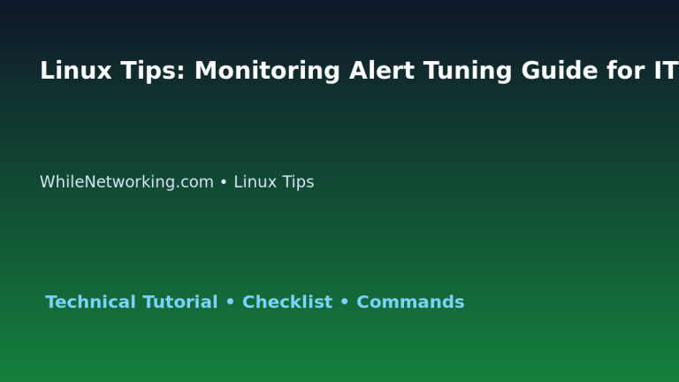 Linux Tips: Monitoring Alert Tuning Guide for IT Professionals 1 Linux Tips: Monitoring Alert Tuning Guide for IT Professionals featured image
