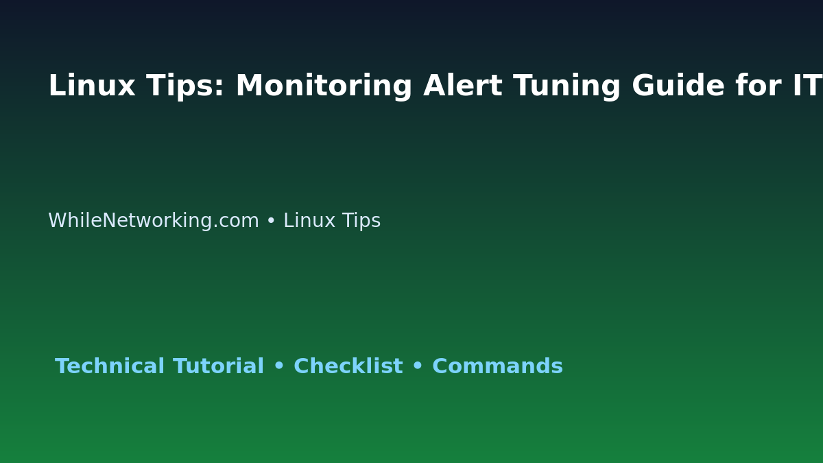 Linux Tips: Monitoring Alert Tuning Guide for IT Professionals featured image