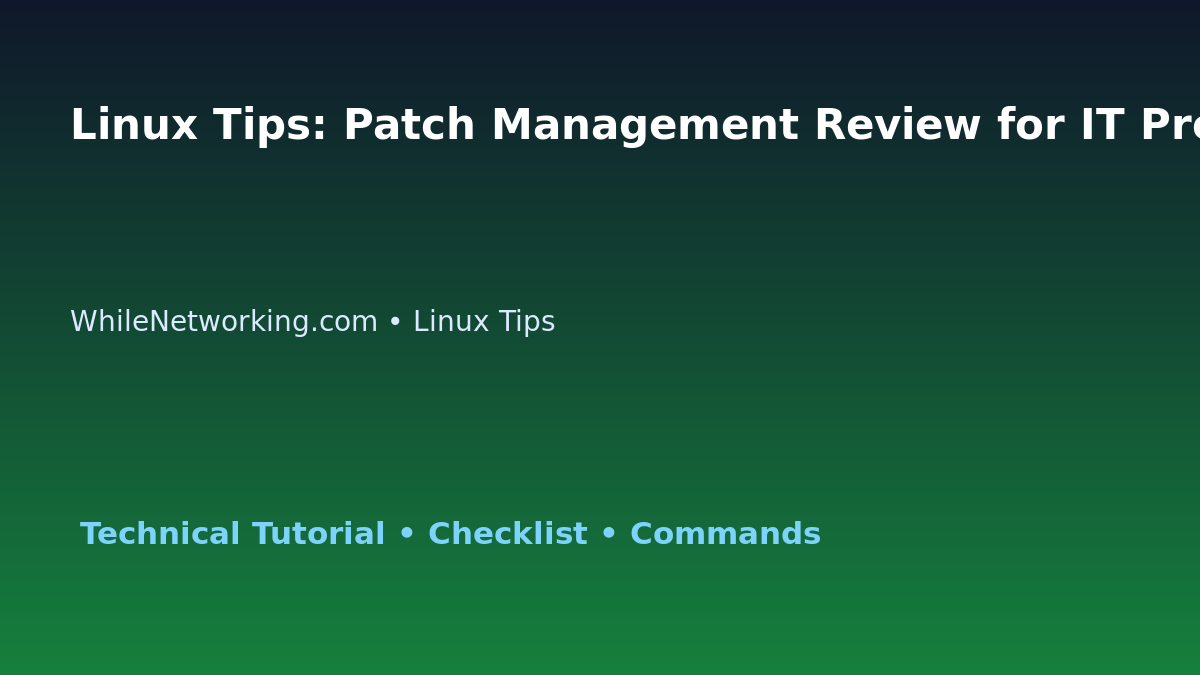 Linux Tips: Patch Management Review for IT Professionals featured image