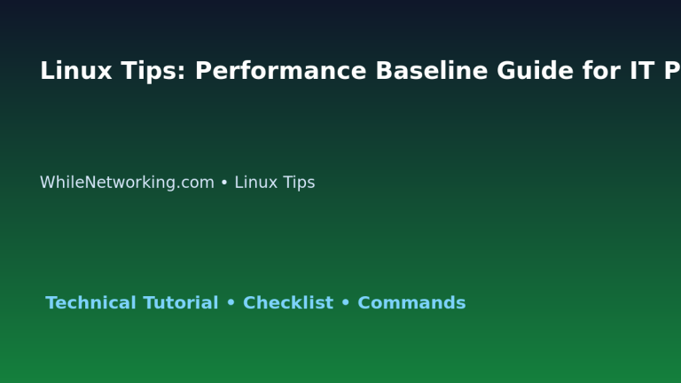 Linux Tips: Performance Baseline Guide for IT Professionals featured image