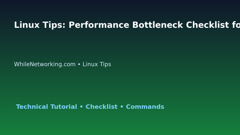 Linux Tips: Performance Bottleneck Checklist for IT Professionals featured image