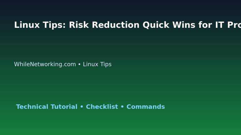 Linux Tips: Risk Reduction Quick Wins for IT Professionals featured image