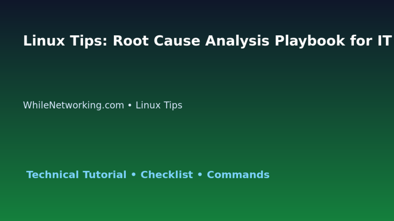 Linux Tips: Root Cause Analysis Playbook for IT Professionals featured image