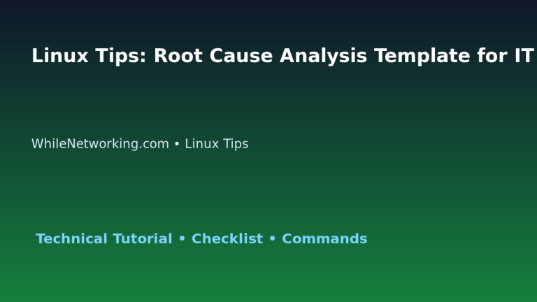 Linux Tips: Root Cause Analysis Template for IT Professionals featured image