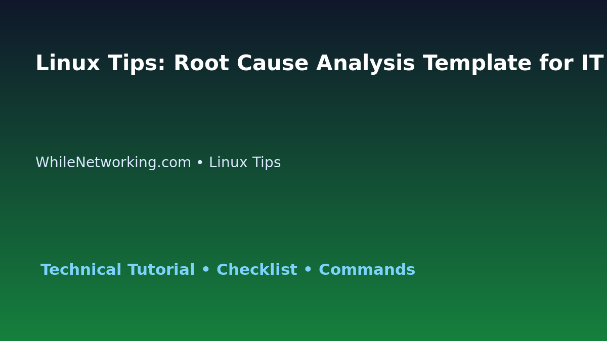 Linux Tips: Root Cause Analysis Template for IT Professionals featured image