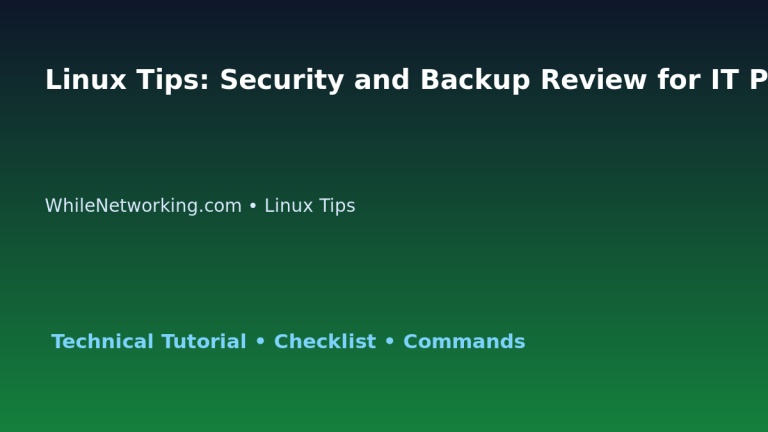 Linux Tips: Security and Backup Review for IT Professionals featured image