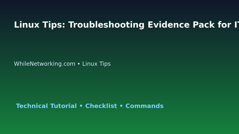 Linux Tips: Troubleshooting Evidence Pack for IT Professionals featured image