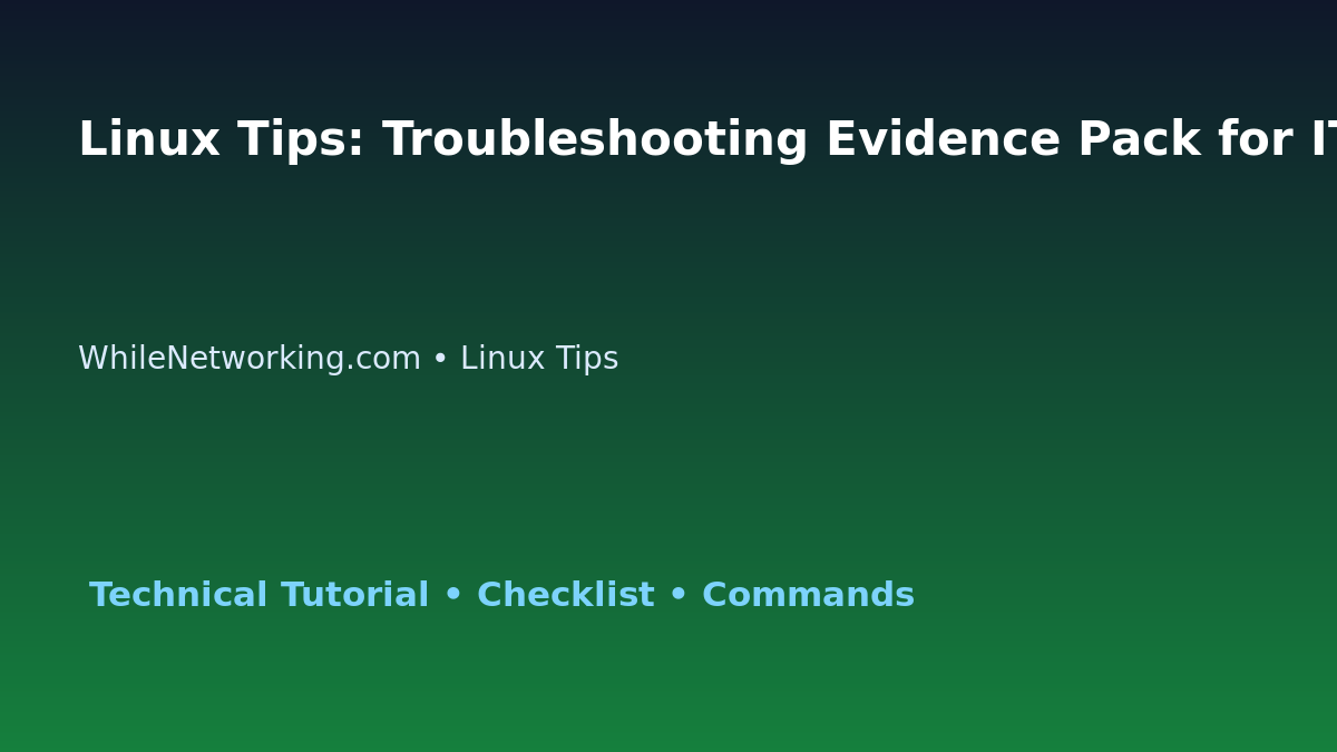 Linux Tips: Troubleshooting Evidence Pack for IT Professionals featured image