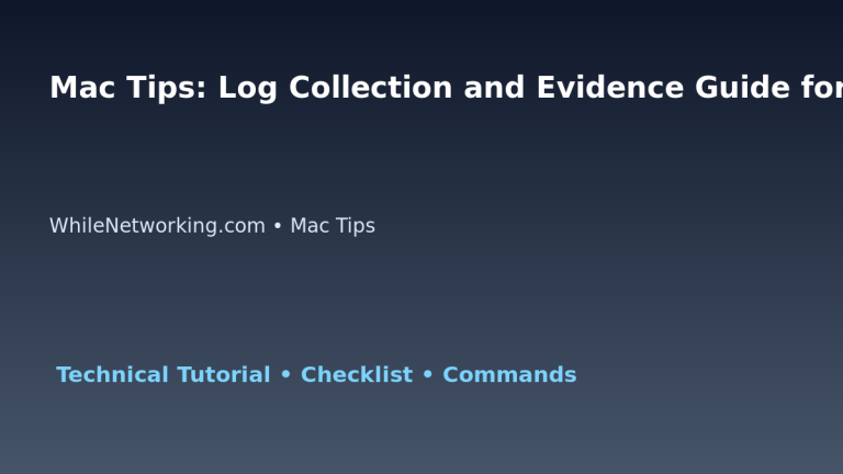 Mac Tips: Log Collection and Evidence Guide for IT Professionals 3 Mac Tips: Log Collection and Evidence Guide for IT Professionals featured image