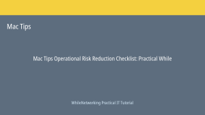 Mac Tips tutorial featured image: Operational Risk Reduction Checklist