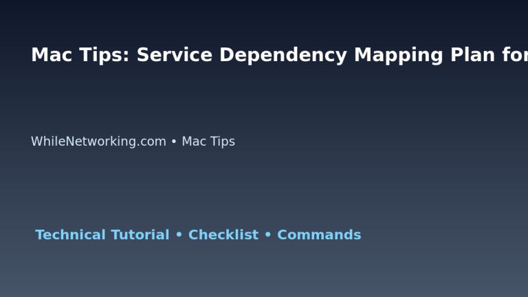 Mac Tips: Service Dependency Mapping Plan for IT Professionals featured image