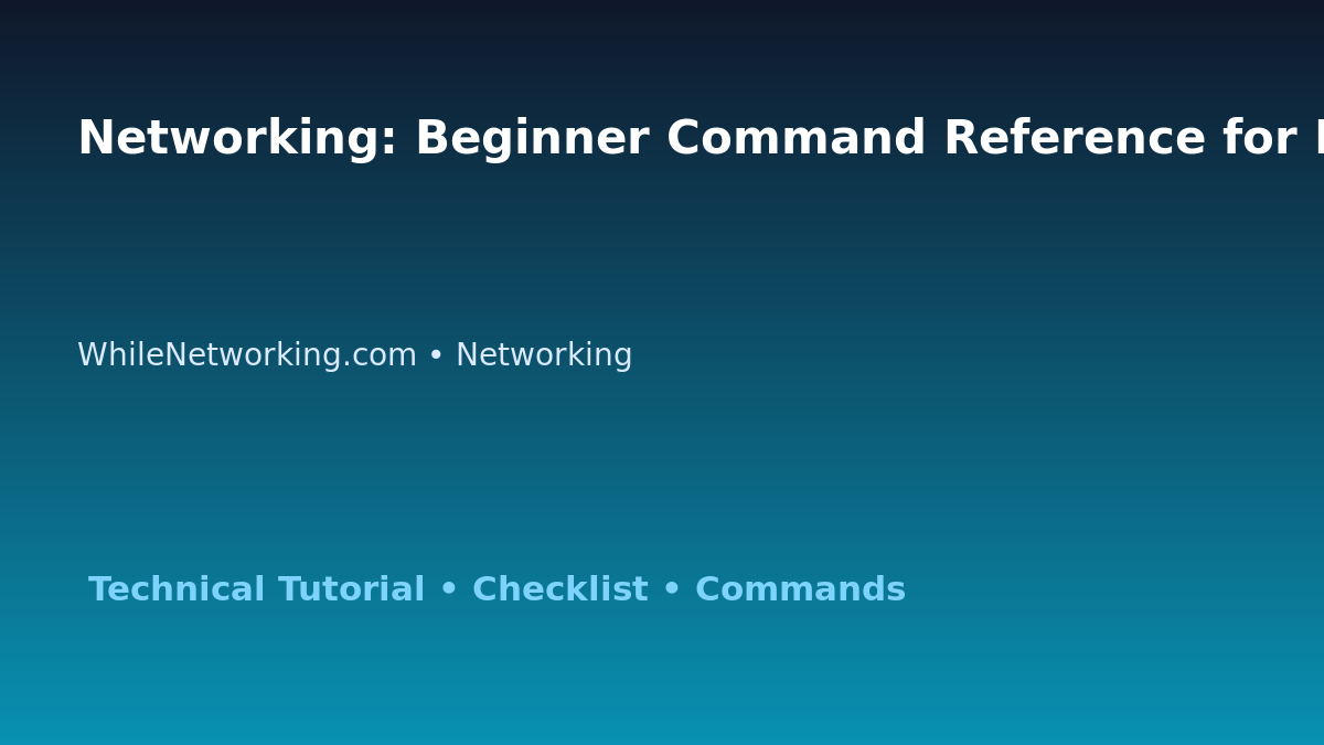Networking: Beginner Command Reference for IT Professionals featured image