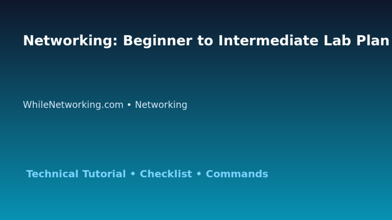 Networking: Beginner to Intermediate Lab Plan for IT Professionals featured image