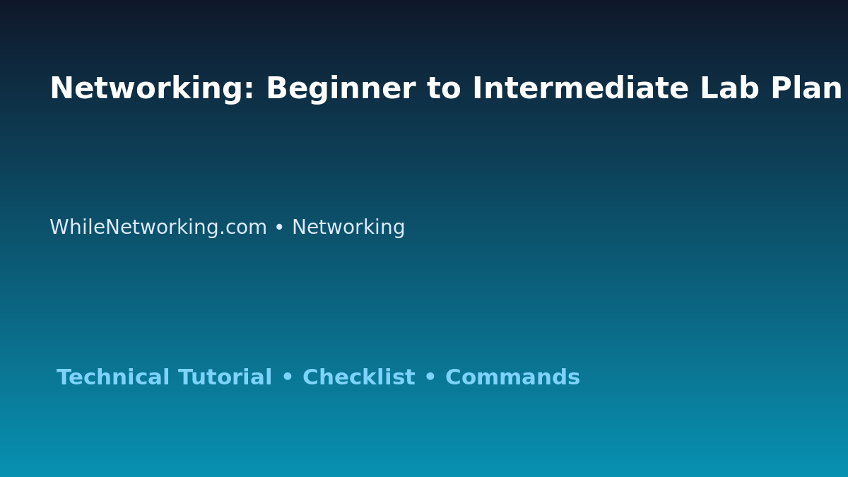 Networking: Beginner to Intermediate Lab Plan for IT Professionals featured image