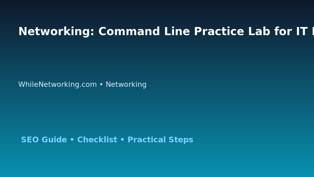Networking: Command Line Practice Lab for IT Professionals featured image