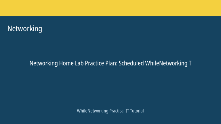 Networking tutorial featured image: Home Lab Practice Plan