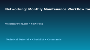 Networking: Monthly Maintenance Workflow for IT Professionals featured image