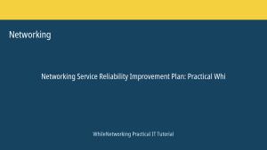 Networking tutorial featured image: Service Reliability Improvement Plan