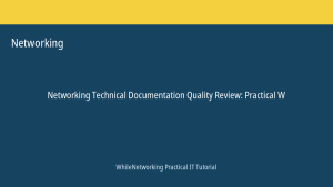 Networking tutorial featured image: Technical Documentation Quality Review